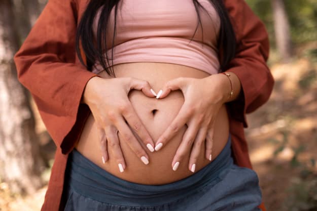 Mujer con cambios del corazón durante el embarazo